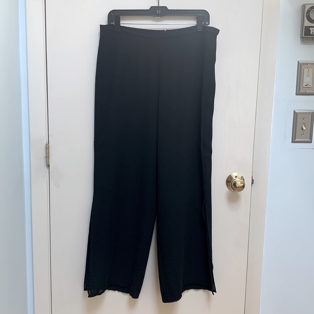 Black Formal flowing dress slacks size 14